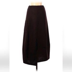 Shirin Guild Wool and Cashmere Asymmetrical Midi Skirt